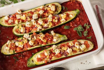 Thumbnail for Gefüllte Zucchini mit Feta